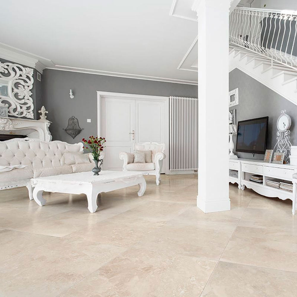 Delicate Beige Polished Marble Tile