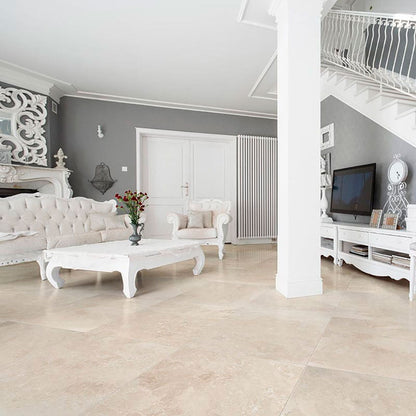 Delicate Beige Polished Marble Tile
