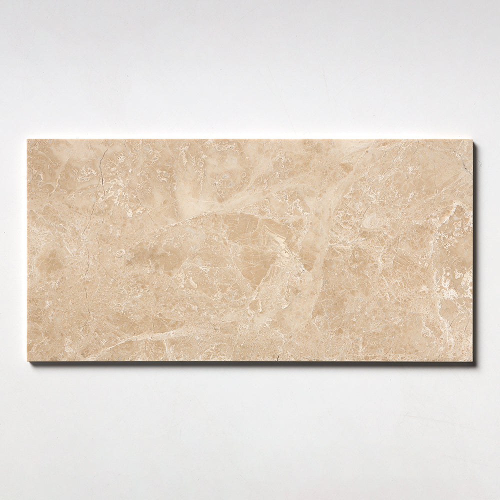 Delicate Beige Polished Marble Tile