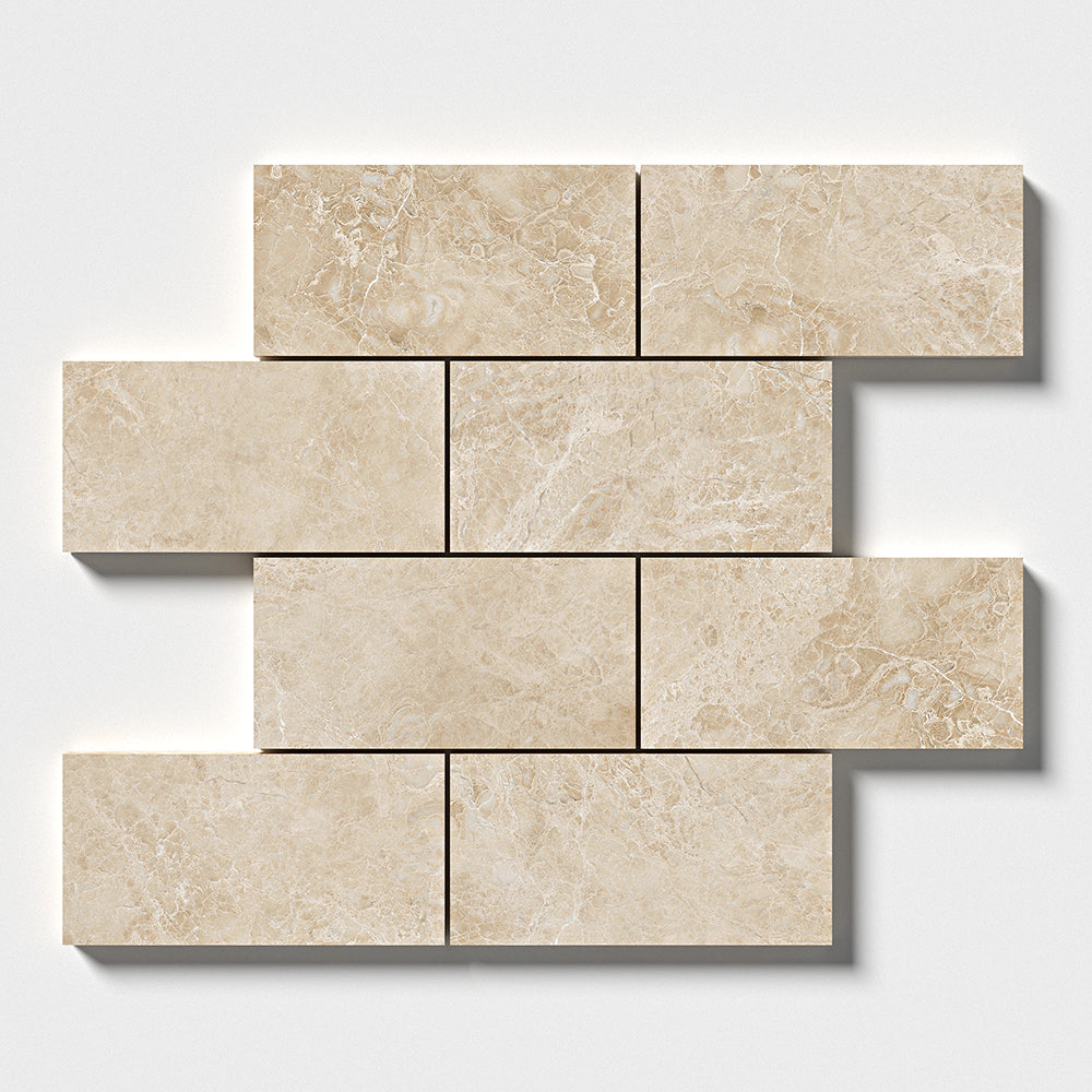 Delicate Beige Polished Marble Tile