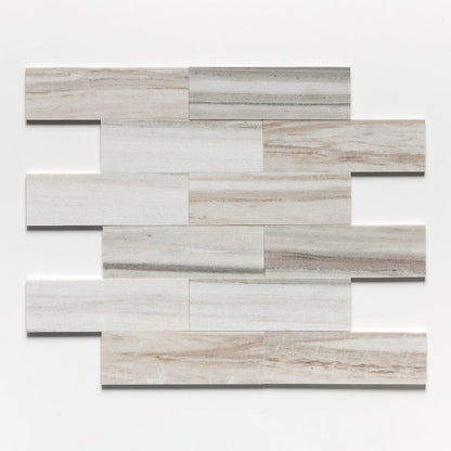 Silver Sky Honed Subway Marble Tile