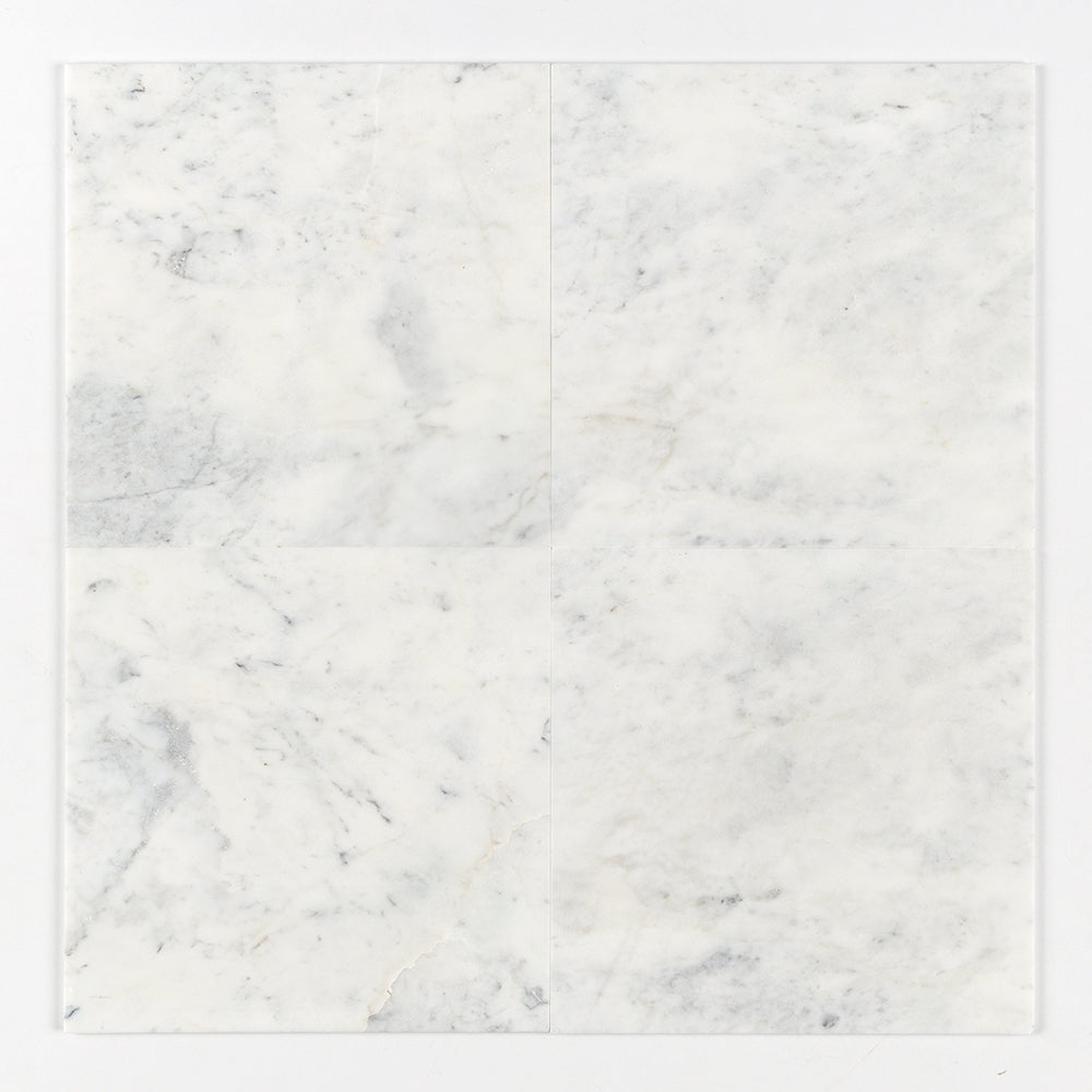 Carrara T Honed Marble Tile