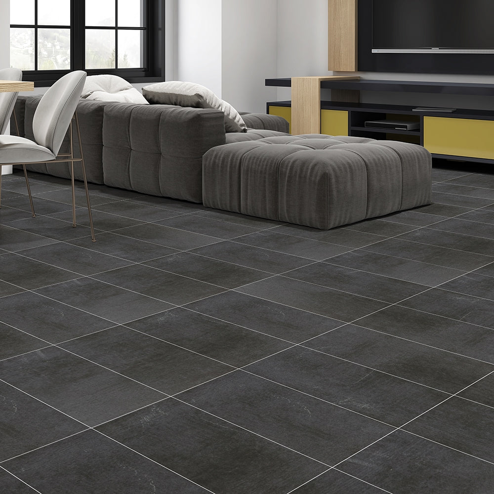 Coal Matte Concrete Look Porcelain Tile