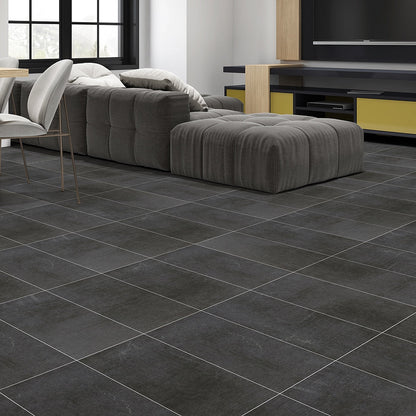 Coal Matte Concrete Look Porcelain Tile