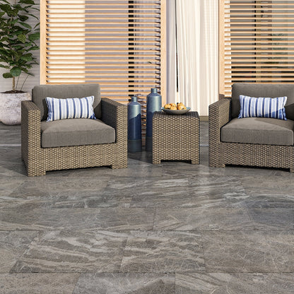 Maroon Di Notte Textured Linear Marble Patterns