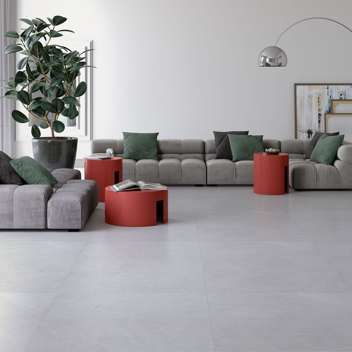 Siberian White Honed Marble Tile