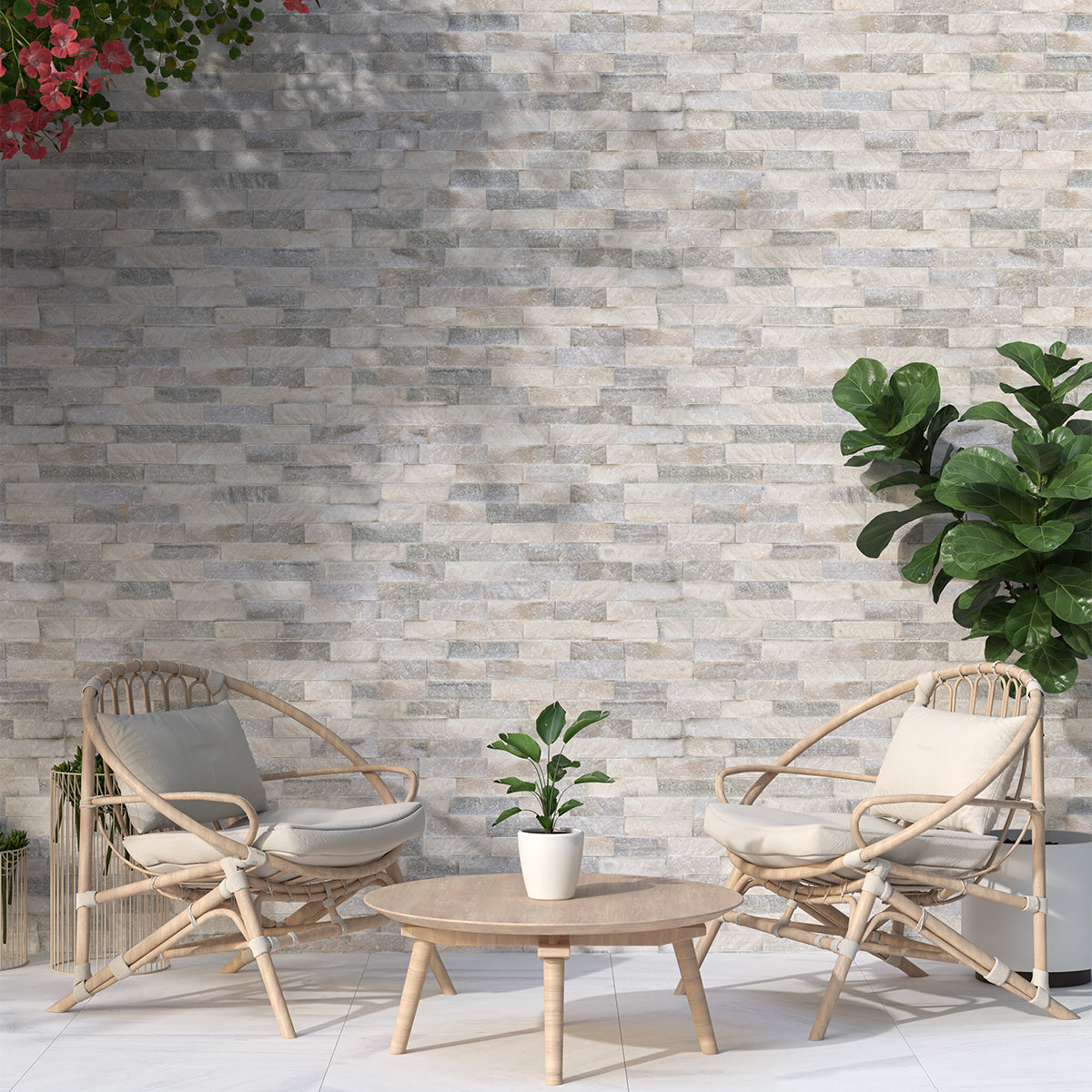 Silver Sky Wall Decos Marble Accent Tiles
