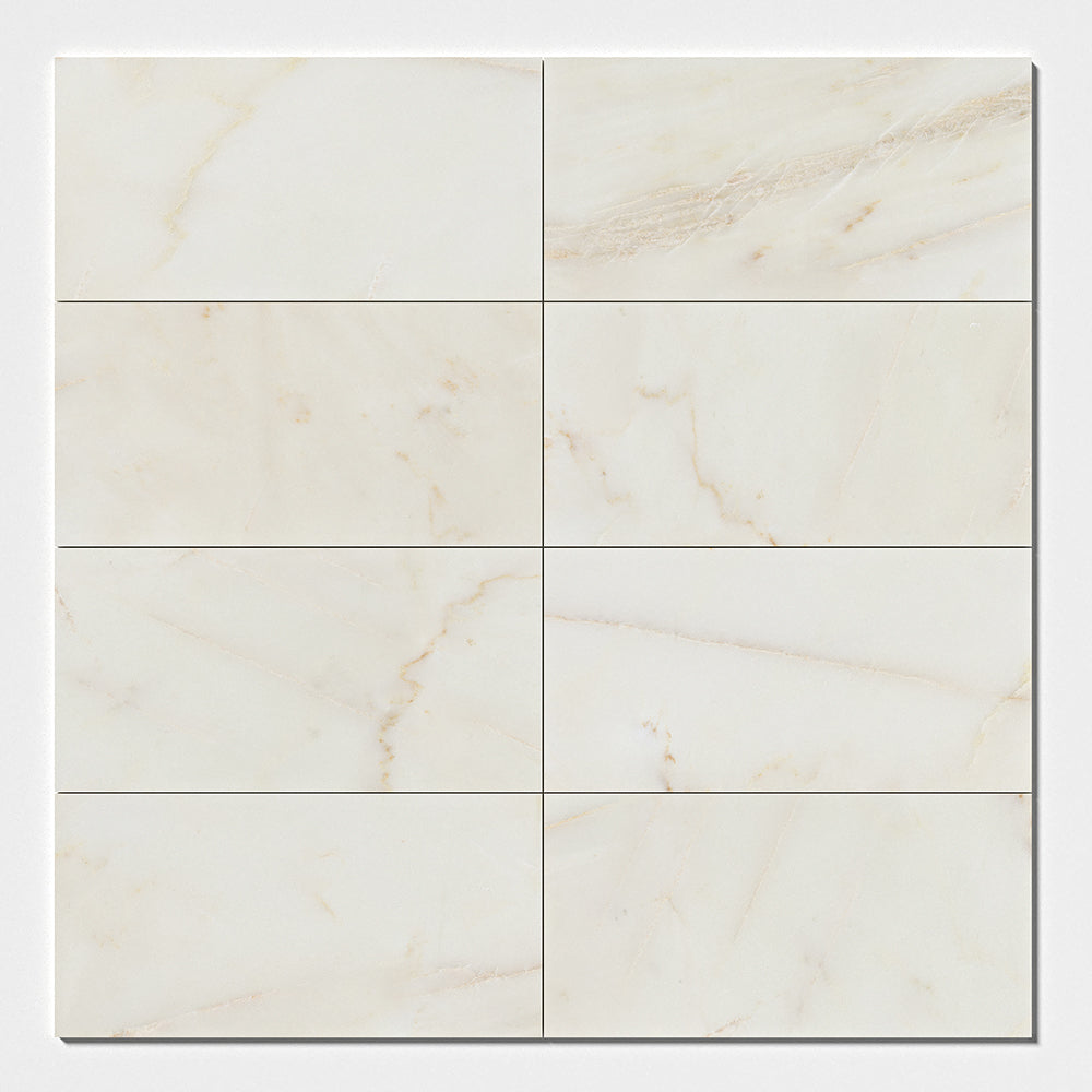 Calacatta Cremo Honed Marble Tile