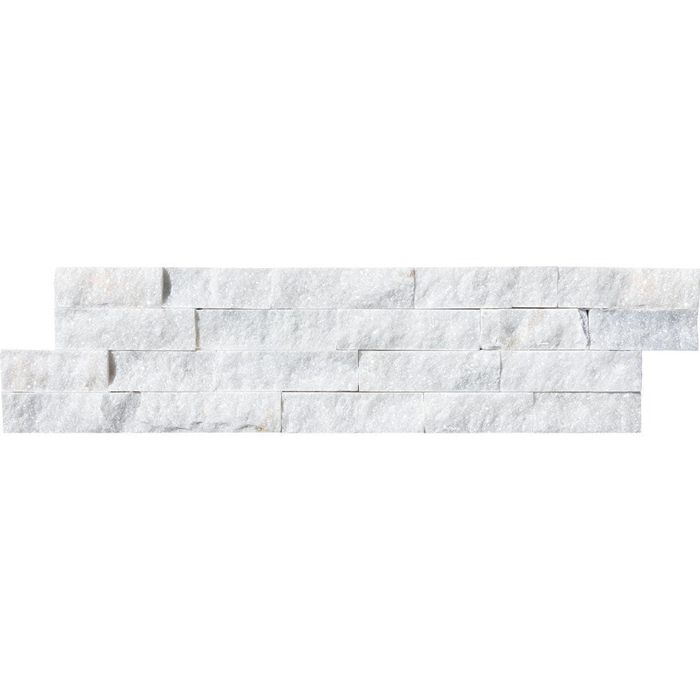 Carrara T Rock Face Marble Ledger Panel