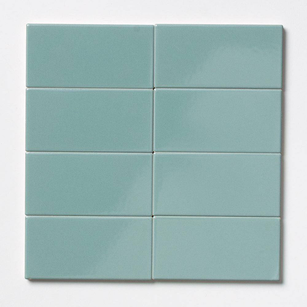 Sage Glossy Subway Ceramic Tile