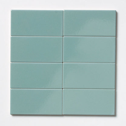 Sage Glossy Subway Ceramic Tile