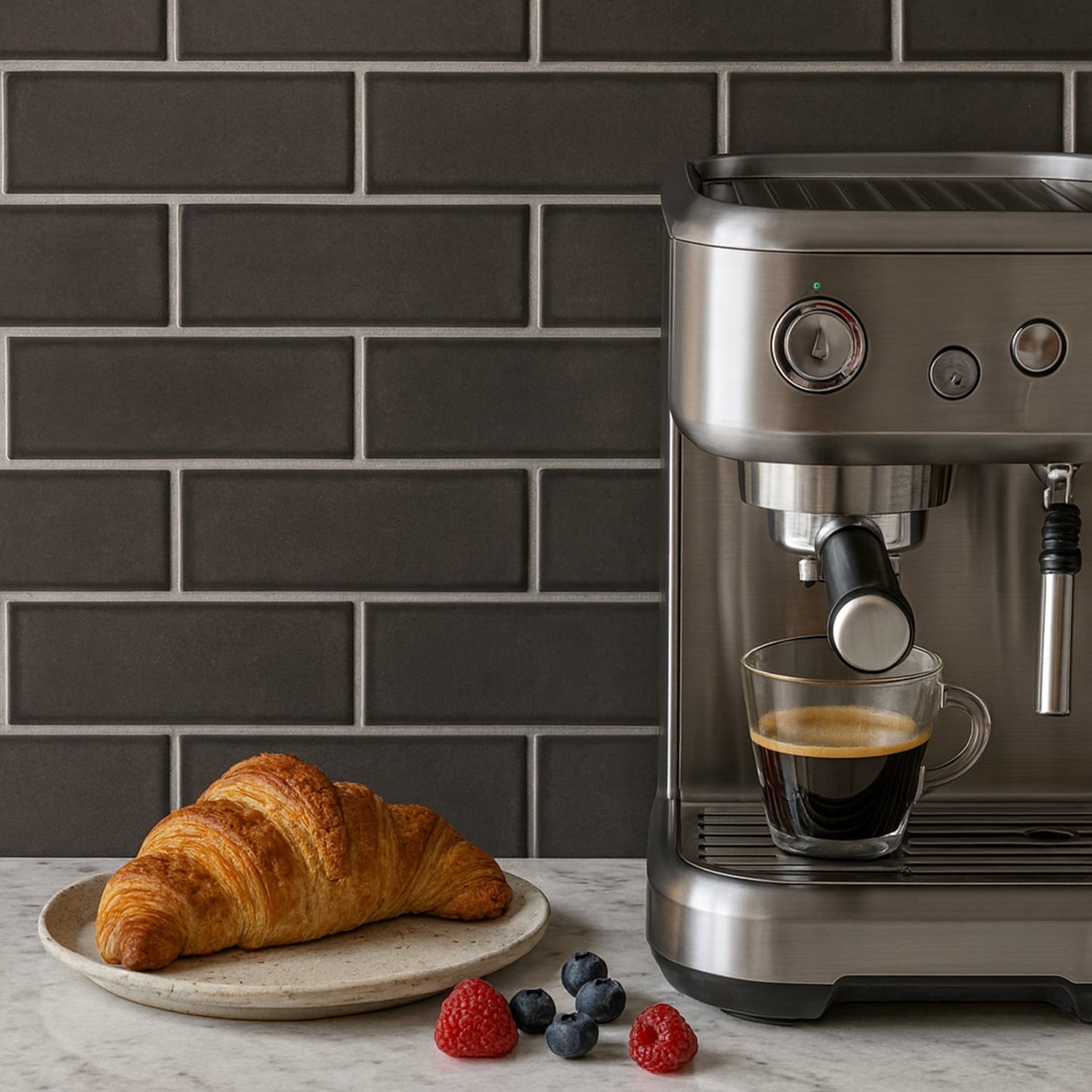 Coffee Glossy Subway Ceramic Tile