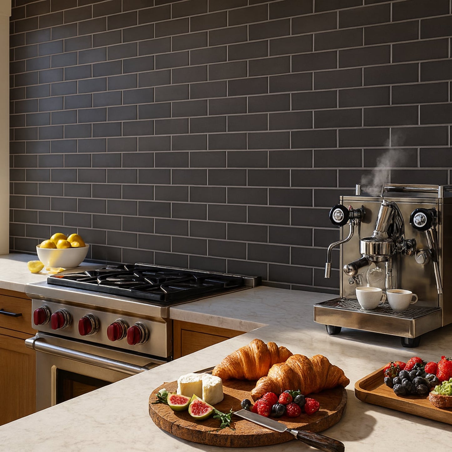 Coffee Glossy Subway Ceramic Tile