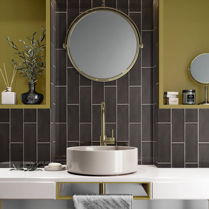 Coffee Glossy Subway Ceramic Tile