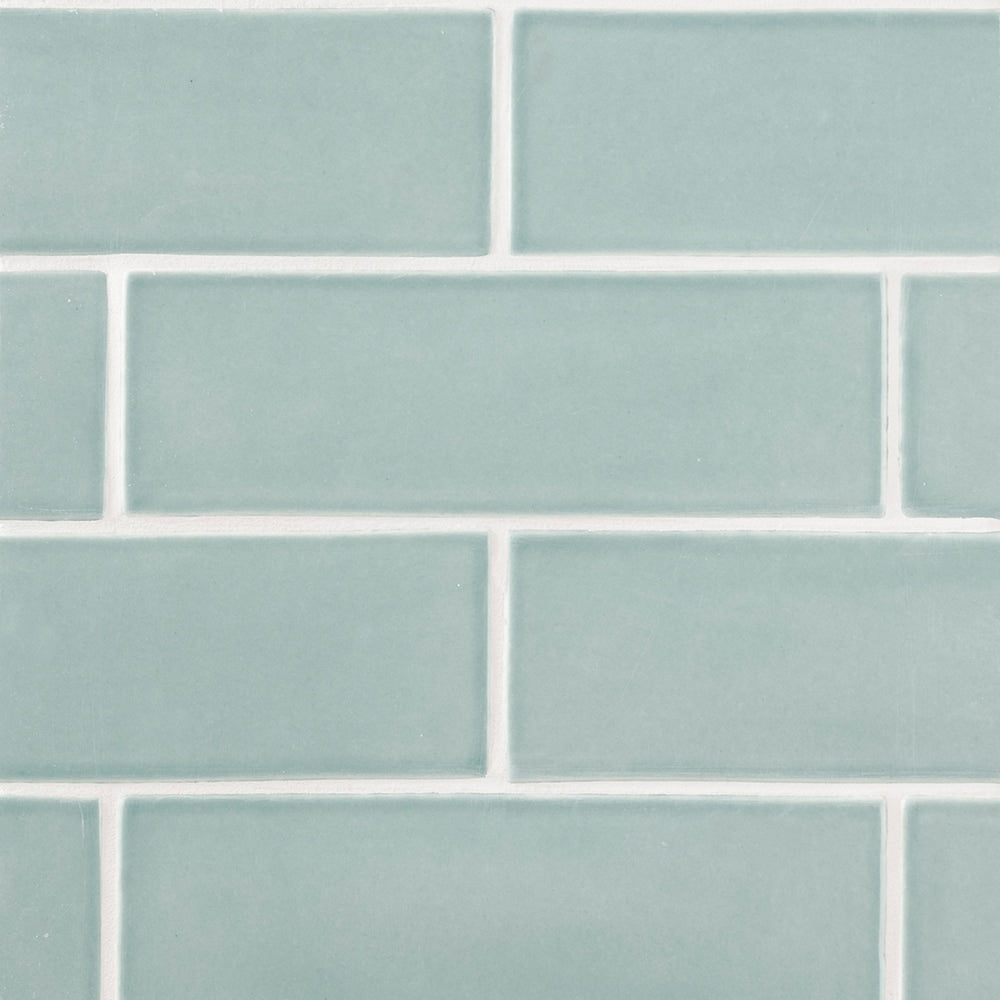 Sage Glossy Subway Ceramic Tile