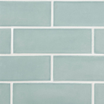 Sage Glossy Subway Ceramic Tile