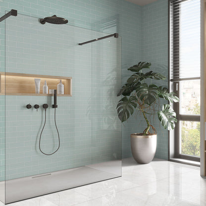 Sage Glossy Subway Ceramic Tile