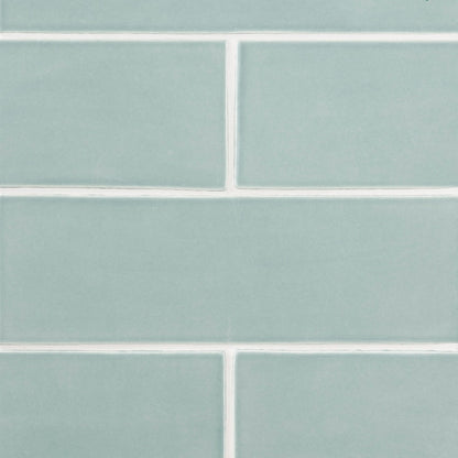 Sage Glossy Subway Ceramic Tile
