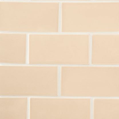 Caramel Glossy Subway Ceramic Tile