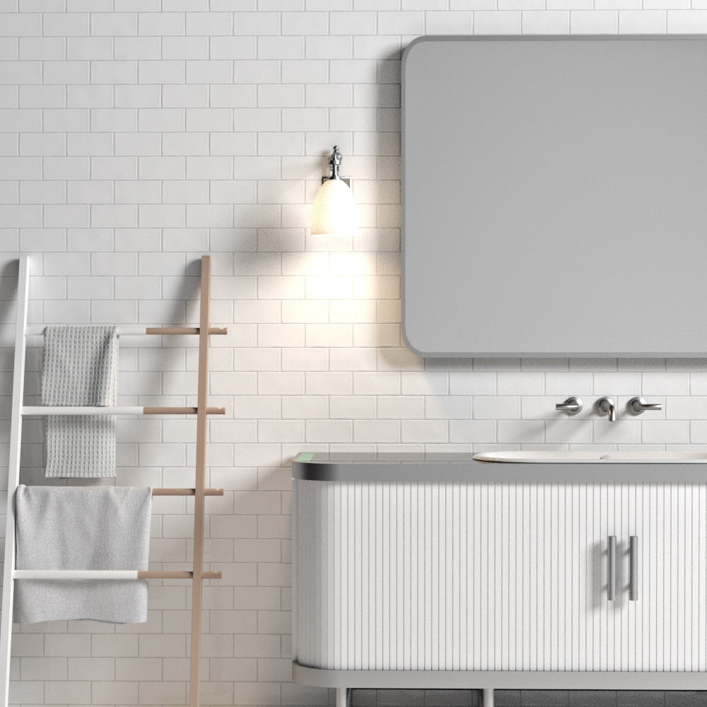 Blanco Real Glossy Subway Ceramic Tile