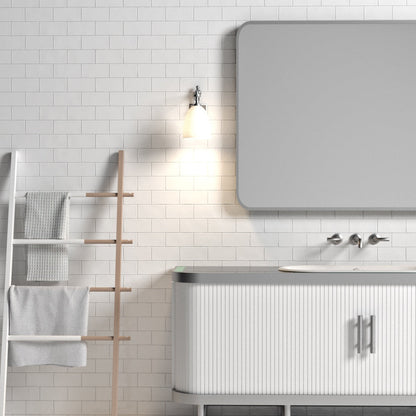 Blanco Real Glossy Subway Ceramic Tile