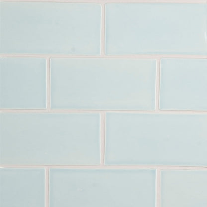 Seafoam Glossy Subway Ceramic Tile