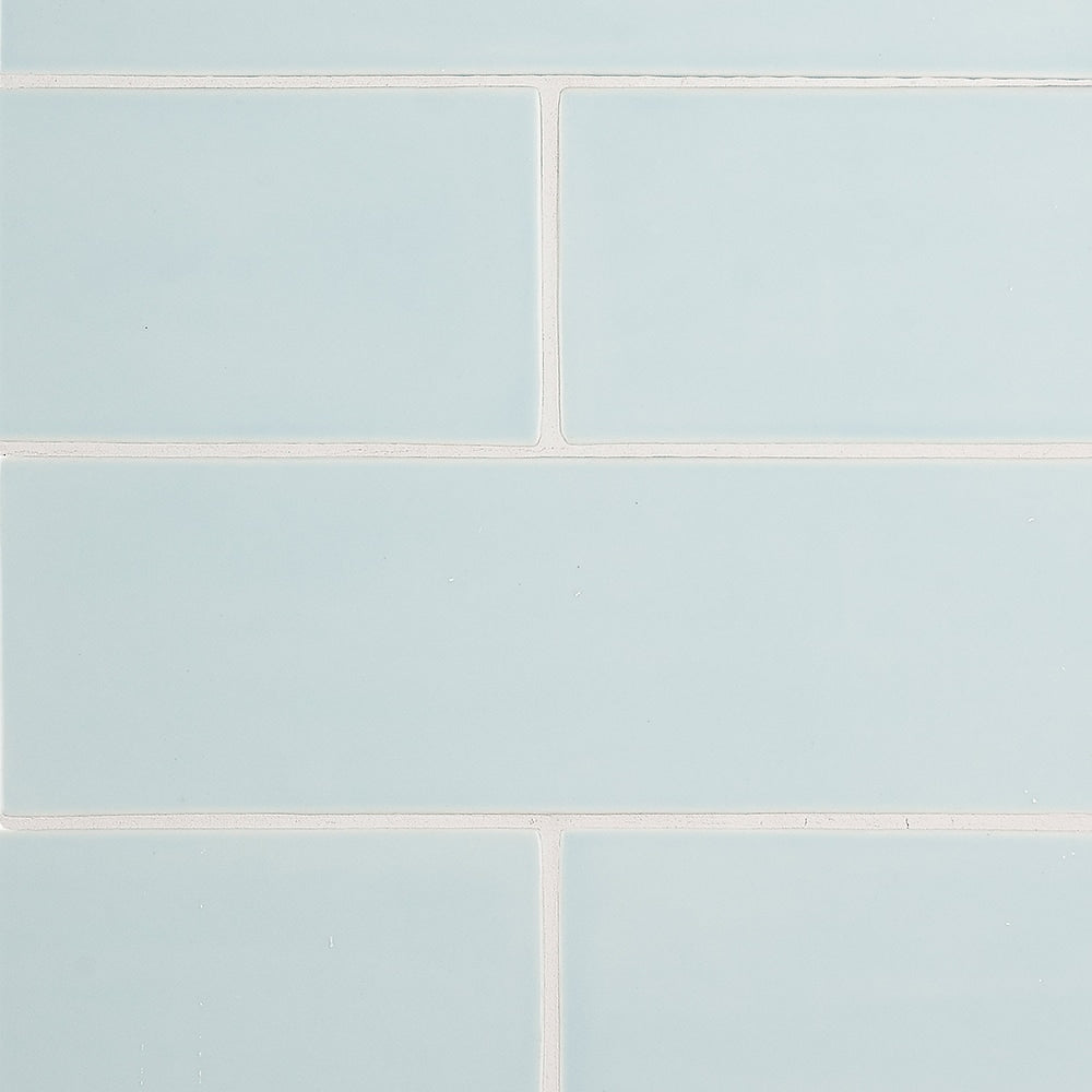 Seafoam Glossy Subway Ceramic Tile