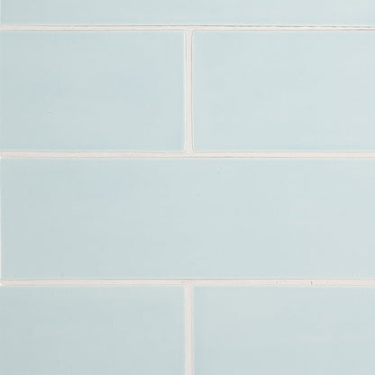 Seafoam Glossy Subway Ceramic Tile