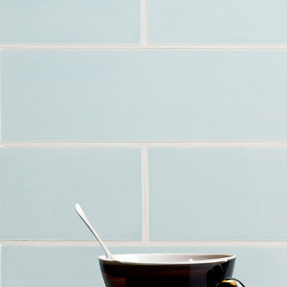 Seafoam Glossy Subway Ceramic Tile
