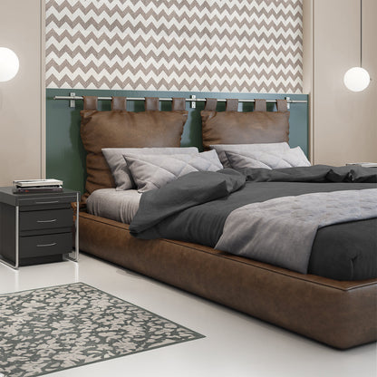 Brown, Beige Polished Allegro Cement Tile
