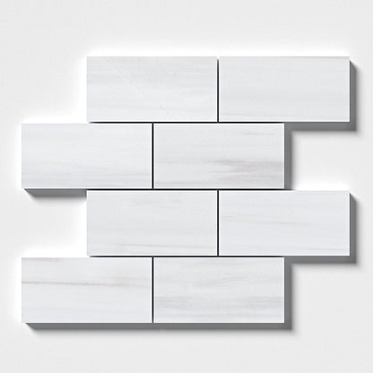 Bianco Dolomiti Honed Subway Marble Tile