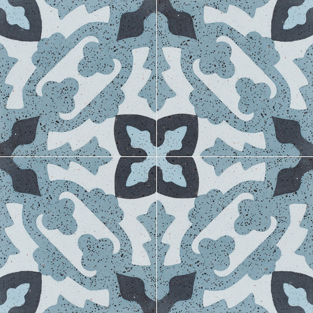 Blue Polished Presto Cement Tile