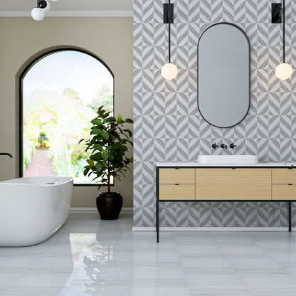 Bianco Dolomiti Polished Marble Tile