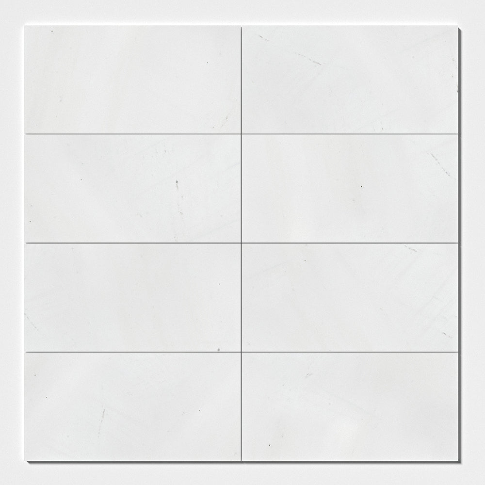 Alpina White H Honed Marble Tile
