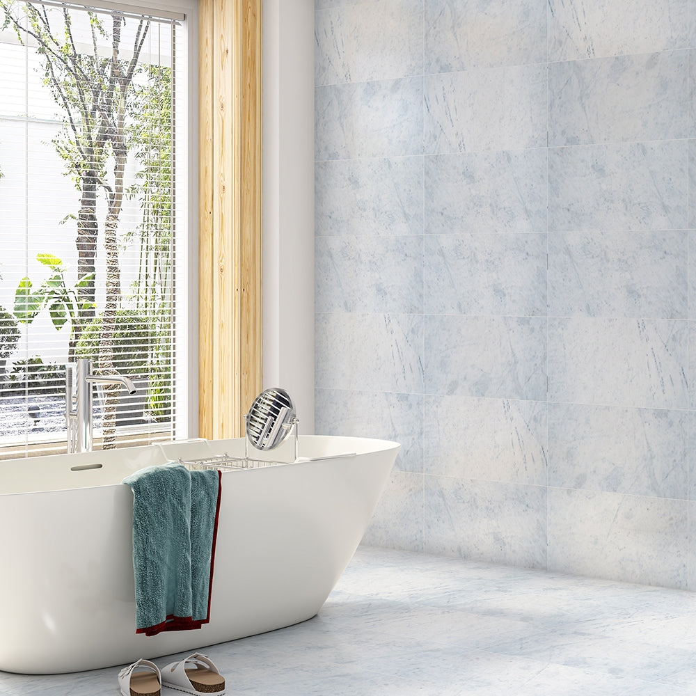 Bianco Opale Polished Marble Tile