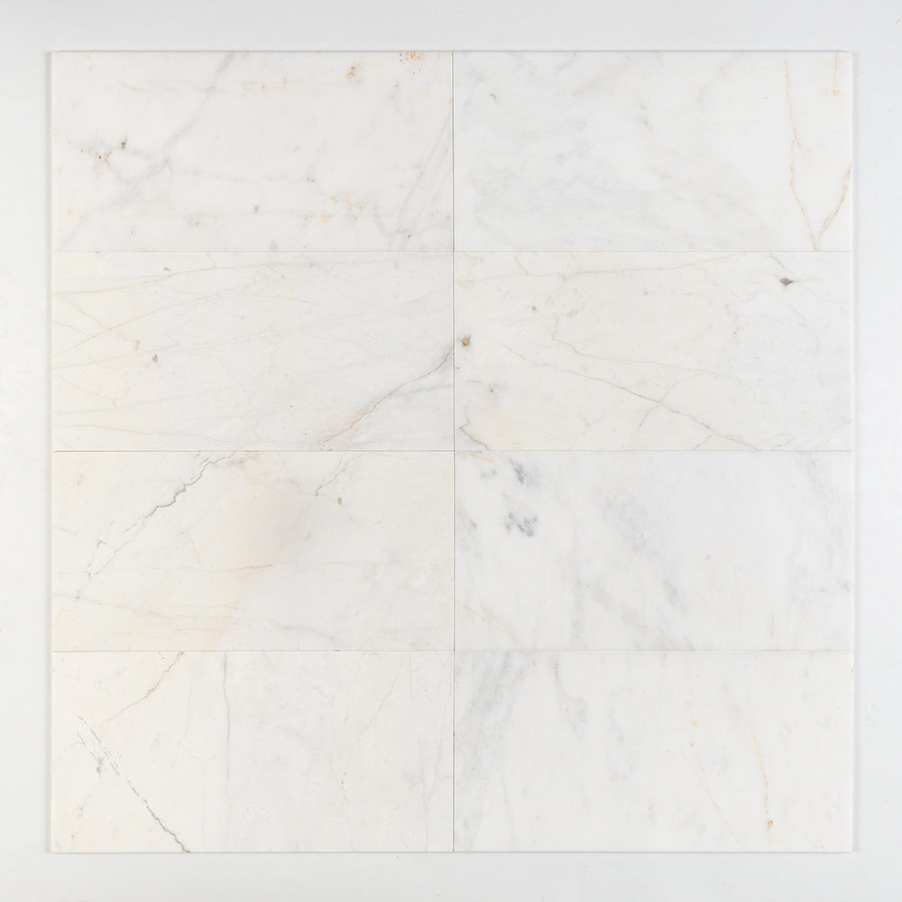 Fusion White Honed Marble Tile