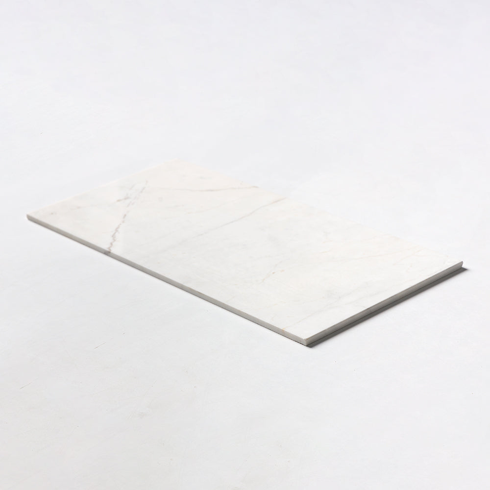 Fusion White Honed Marble Tile