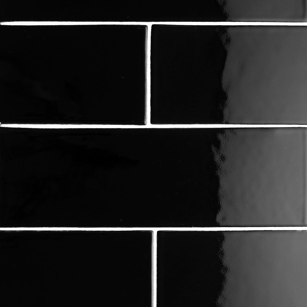 Midnight Glossy Subway Ceramic Tile