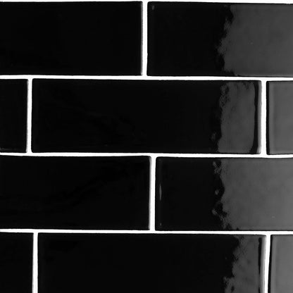 Midnight Glossy Subway Ceramic Tile