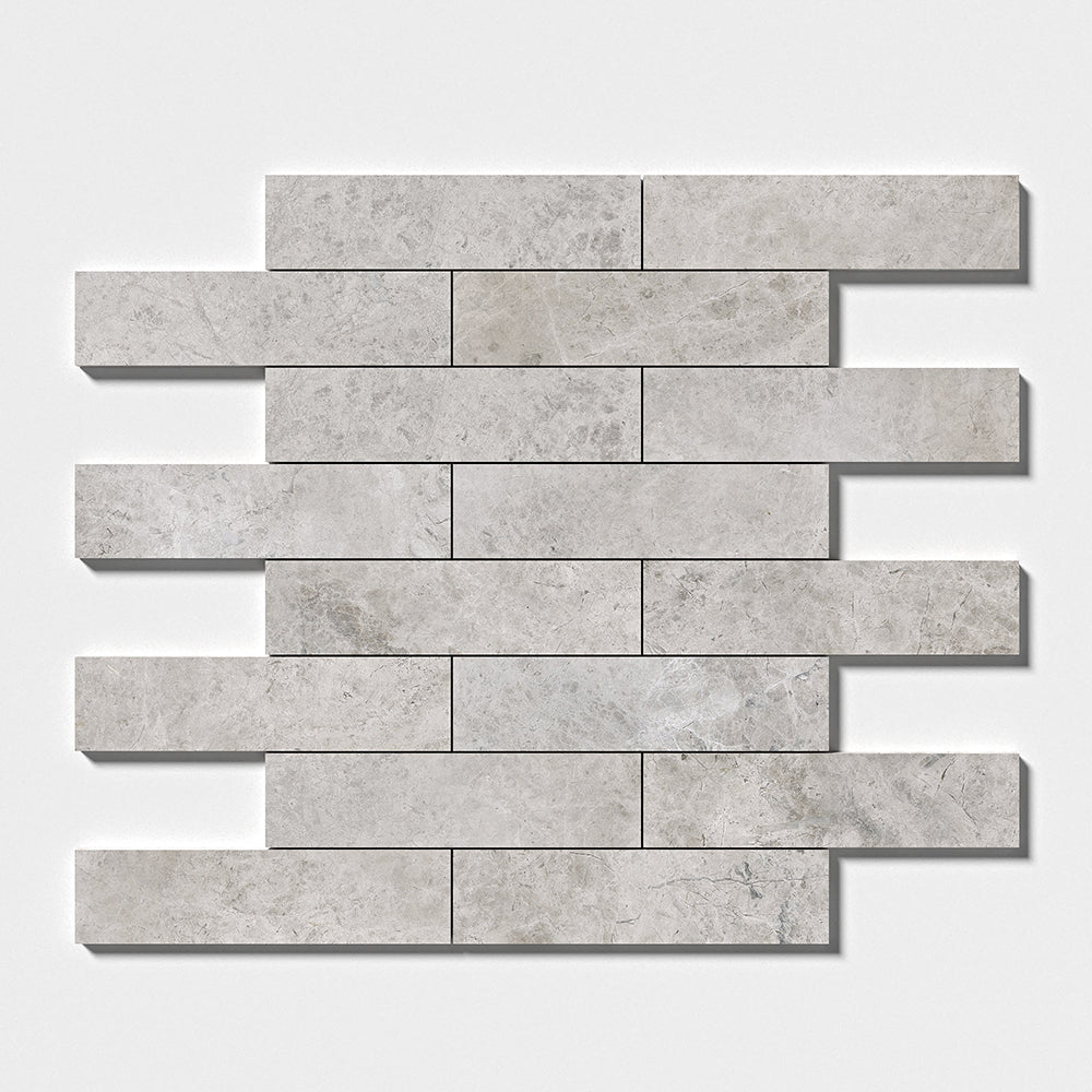 Silver Mystique Polished Subway Marble Tile