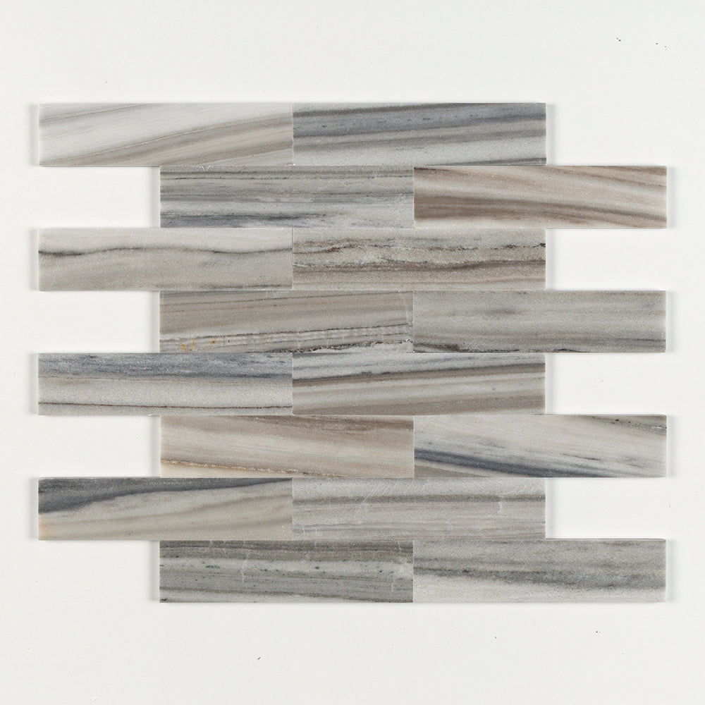 Silver Sky Honed Subway Marble Tile