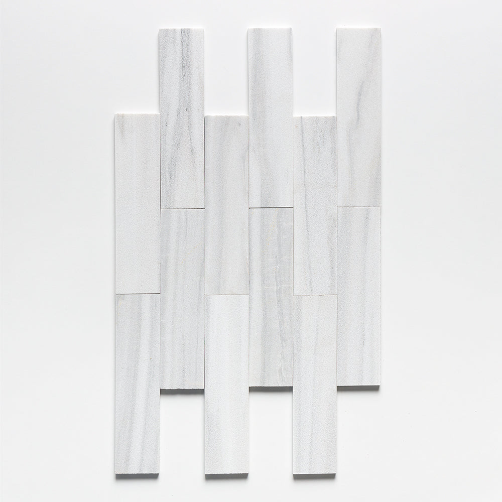 Silver Sky Fine Textured Subway Marble Tile