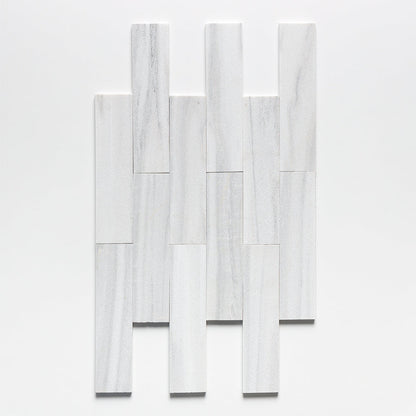 Silver Sky Fine Textured Subway Marble Tile
