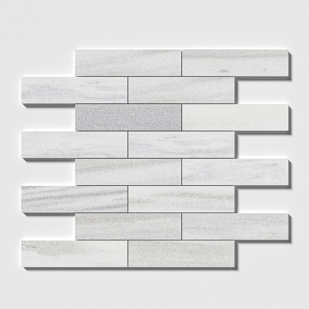 Silver Sky Fine Textured Subway Marble Tile