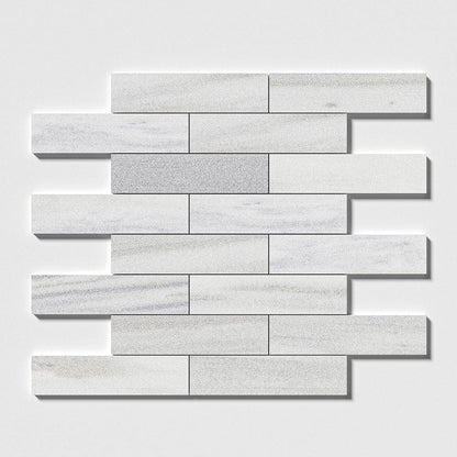 Silver Sky Fine Textured Subway Marble Tile