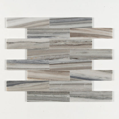 Silver Sky Polished Subway Marble Tile