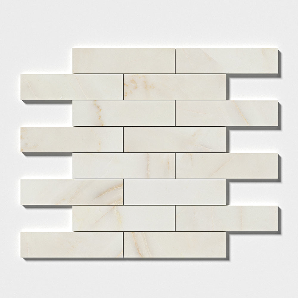 Calacatta Cremo Honed Subway Marble Tile