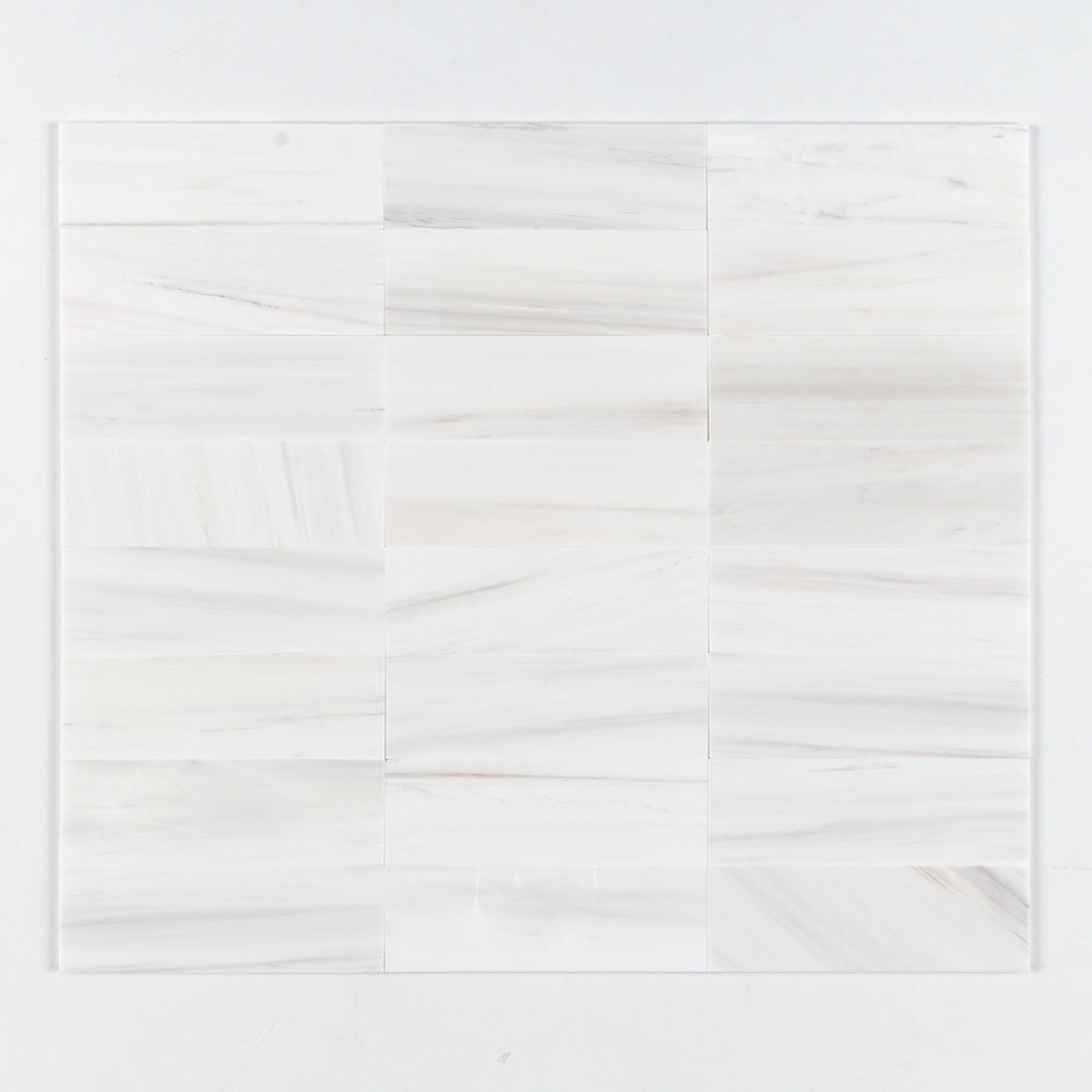 Bianco Dolomiti Honed Subway Marble Tile