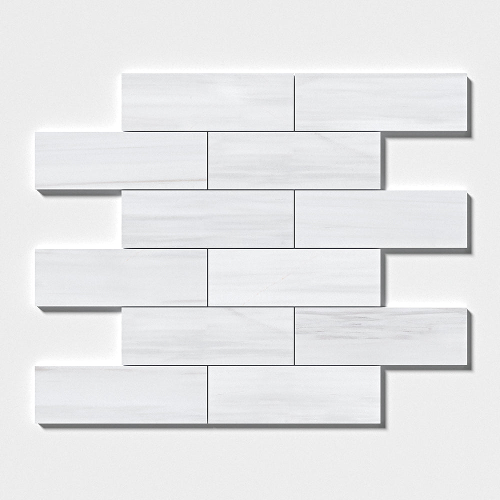 Bianco Dolomiti Honed Subway Marble Tile