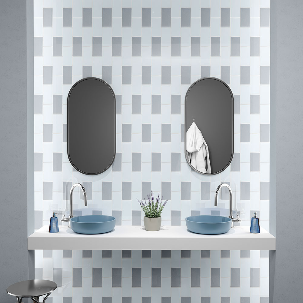 Mist Glossy Subway Ceramic Tile